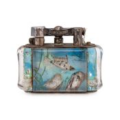 DUNHILL: A VINTAGE HALF GIANT AQUARIUM TABLE LIGHTER C. 1950