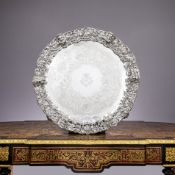 ROTHSCHILD: A MASSIVE STERLING SILVER CHARGER, LONDON, C. 1847