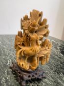 THREE CHINESE SOAPSTONE CARVINGS