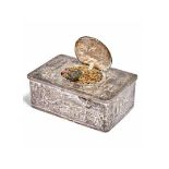 AN EARLY 20TH CENTURY GERMAN SILVER SINGING BIRD AUTOMATON MUSIC BOX