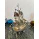 A STERLING SILVER AND SILVER GILT NEF WITH LONDON IMPORT MARKS - Image 8 of 9