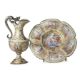 A FINE LATE 19TH CENTURY VIENNESE ENAMEL AND SILVER JUG AND TRAY - Image 1 of 5