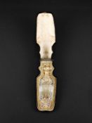 A FINE ROCK CRYSTAL AND SILVER GILT SCENT BOTTLE ATTRIBUTED TO MOREL C. 1900