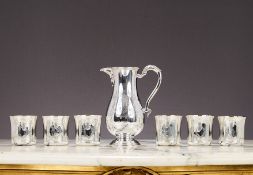 A STERLING SILVER AND SILVER GILT DRINKING SET, DUBLIN, C.1966