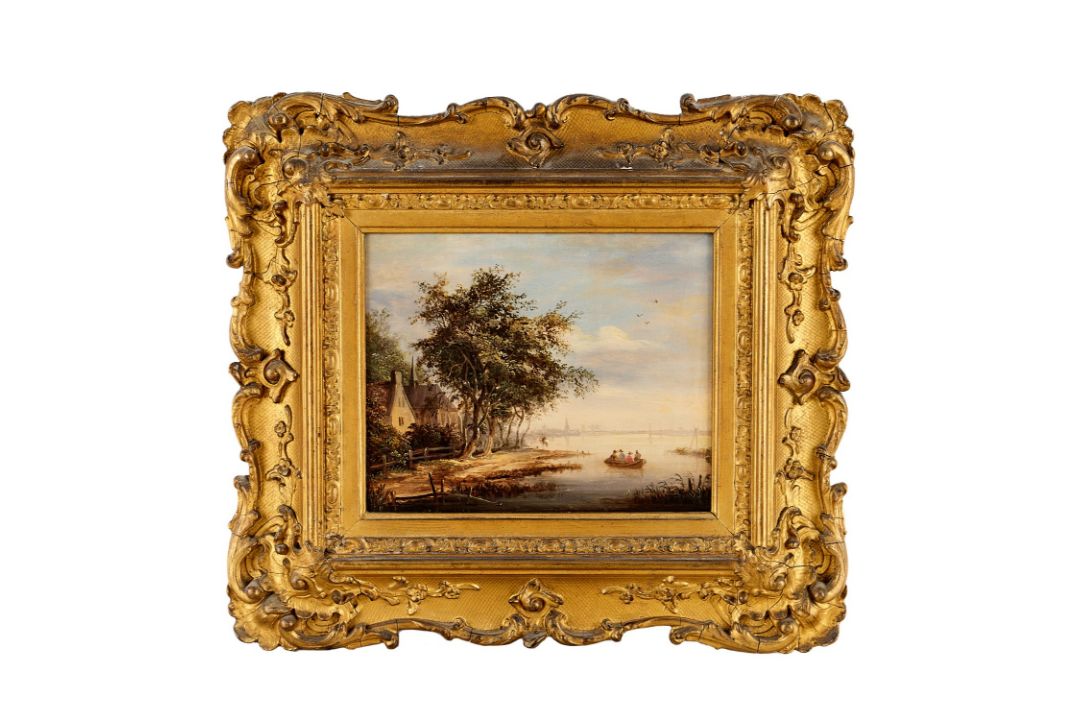 DUTCH 18TH CENTURY SCHOOL: A PAIR OF LANDSCAPES C. 1770 - 1790 - Image 4 of 6