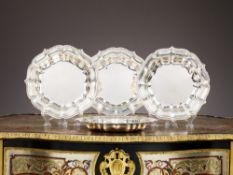 STORR & MORTIMER: A SET OF FOUR STERLING SILVER SECOND COURSE DISHES, LONDON, 1828