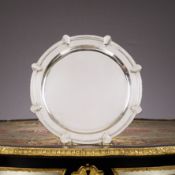 R.E. STONE: A STERLING SILVER ART DECO DRINKS TRAY C. 1947