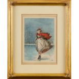 ATTRIBUTED TO RICHARD DOYLE (1824-1883): SKATING GIRLS