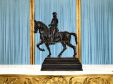 AFTER VERROCCHIO: A 19TH CENTURY BRONZE MODEL OF THE COLLEONI MONUMENT