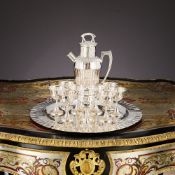 A TWELVE PIECE SILVER COCKTAIL SET BY L. MACIEL, MEXICO