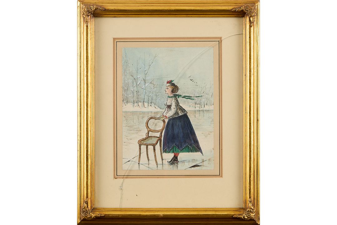 ATTRIBUTED TO RICHARD DOYLE (1824-1883): SKATING GIRLS - Image 2 of 6