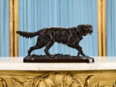 PIERRE JULES MENE (FRENCH, 1810-1879): A BRONZE MODEL OF A RETRIEVER