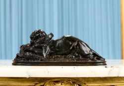 AFTER ANTOINE-LOUIS BARYE (FRENCH, 1795-1875): TIGRE DEVOURANT UN GAVIAL