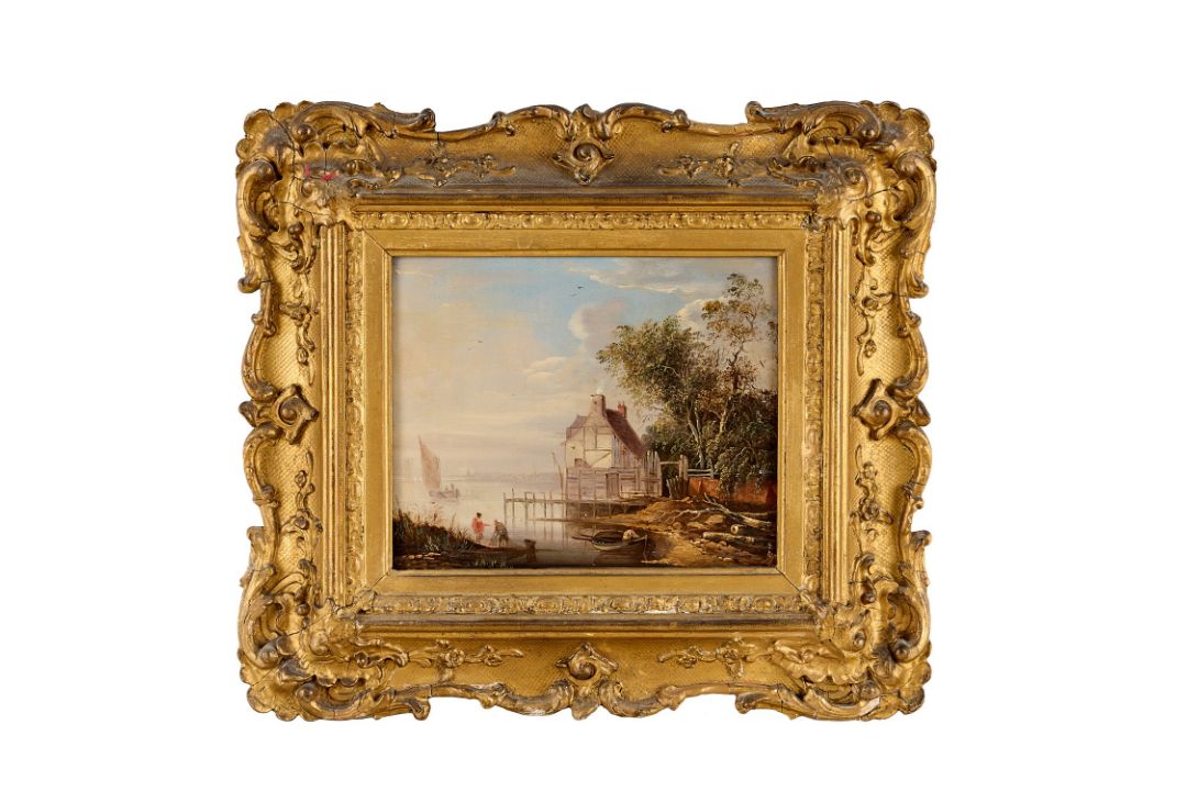 DUTCH 18TH CENTURY SCHOOL: A PAIR OF LANDSCAPES C. 1770 - 1790 - Image 2 of 6