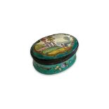 AN 18TH CENTURY BILTSON ENAMEL SNUFF BOX