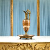 A FINE 19TH CENTURY MARBLE AND ORMOLU NEO-CLASSICAL EWER
