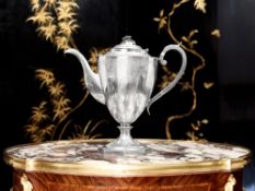 A FINE GEORGE III SCOTTISH STERLING SILVER COFFEE POT, EDINBURGH, 1792