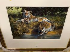Dorothea Buxton-Hyde (b.1942). Tiger’s Resting, a signed limited edition print with certificate
