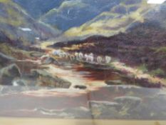 A P Goadby oil on canvas mountainous landscape