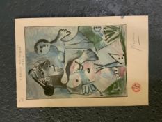 Pablo Picasso an unframed signed lithograph print ‘Venus et Cupid’ Taylor and Croft London stock