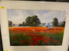 Dorothea Buxton-Hyde - A limited edition print ‘Summer Poppies’ with certificate on the reverse No