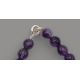 Halskette, polierte Amethyst-Kugeln, ca. L-38cm - Bild 2 aus 2