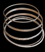 5x div. Silber-Armreife, zus. 25,2 gr