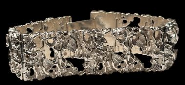Juhls Kautokeino Design Armband -925er Silber- Norway, L-ca.  20,5 cm, B-2,5 cm, 101 gr., sehr gute