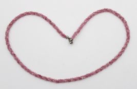 Halskette, Pink Turmalin, Harry Ivens, 925er Schließe, ca. L-44cm