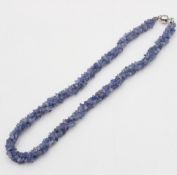 Halskette, Tansanite, Harry Ivens, 925er Magnet-Schließe, ca. L-45,5cm