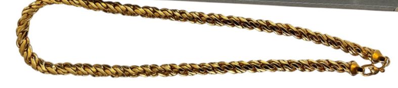 massive goldfarbene Halskette, L-46 cm, 49  gr., ungetragen