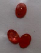 3 erhitze Rubine, ca. 1,4ct
