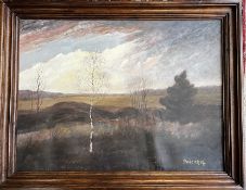 Heinz Dodenhoff (1889-1981), Landschaft, Öl/Hartfaser, RG 90 x 69,5 cm, signiert, restau. bed.