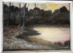 Heinz Dodenhoff (1889-1981), Landschaft, Öl/Hartfaser, gerahmt, RG 77 x 55,5 cm ,signiert, reinig. 