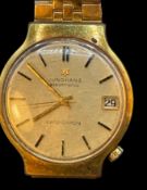 vintage Herrenarmbanduhr "Junghans" electronic dato-chron, D-35 mm, Tragespuren, Werk nicht geprüft