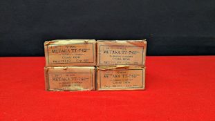 Group of 7.62 x 25 mm Tokarev caliber ammunition - 280 rnds
