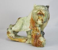 Chinese Hard Stone Tiger Sculpture.