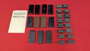 Group of M1 Garand and M1 Carbine clips