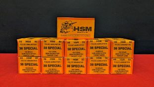Group of .38 special caliber ammunition - 550 rnds
