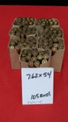Group of Argentine Military 7.62 x 54 mm ammunition - 105 rnds