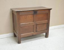 19th C. Oak Lift Top Coffer / Chest.