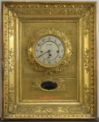 Viennese Shadow Box Gilt Wood Wall Clock.