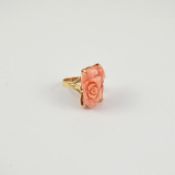 14K Yellow Gold & Floral Ring.