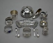 Group of Sterling Silver Small Tableware Items.