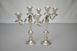 Pair of Gorham Weighted Sterling Candelabra.