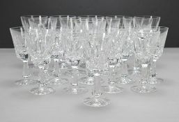 (19) Waterford Crystal Red & White Wine Glasses.