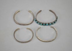 (4) Southwestern Silver Bracelets.