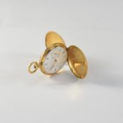 Charles Jacot 18K Gold Case Swiss Pocket Watch.