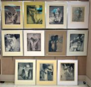 Horst Janssen, Totentanz, Set of 11 Framed Lithographs.