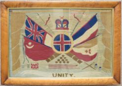 19th C. English Woolwork Picture